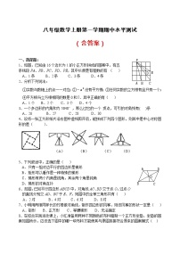 八年级数学（上）期中测试卷 (含答案) (8)