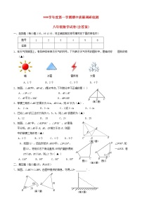 八年级数学（上）期中测试卷 (含答案) (9)