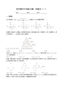 初中数学专项练习题：代数式（一）（Word版，含答案）