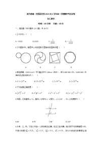 青竹湖湘一外国语学校2020-2021学年度九年级第一学期期中考试数学试卷（原卷）