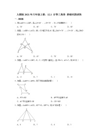 初中数学人教版八年级上册12.1 全等三角形复习练习题