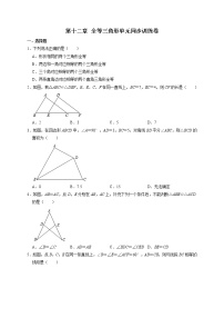 2020-2021学年第十二章 全等三角形综合与测试当堂检测题