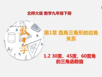 数学第一章 直角三角形的边角关系2 30°、45°、60°角的三角函数值教学课件ppt