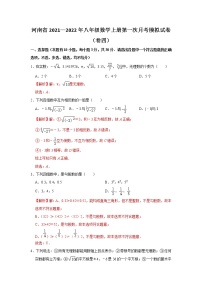 河南省2021—2022年八年级数学上册第一次月考模拟试卷（卷四）