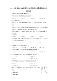 北师大版八年级上册2 一定是直角三角形吗同步测试题