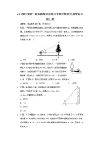 初中数学北师大版九年级上册第四章 图形的相似6 利用相似三角形测高优秀当堂检测题