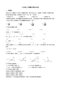 2021年河北省石家庄市七年级上学期数学期中试卷附答案