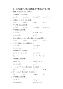 数学九年级下册1.1 二次函数优秀一课一练