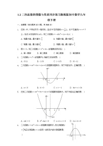 初中数学湘教版九年级下册第1章 二次函数1.2 二次函数的图像与性质精品同步训练题