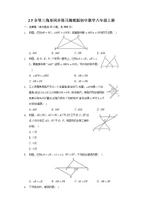 数学八年级上册2.5 全等三角形达标测试