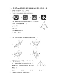 2020-2021学年2.1 图形的轴对称课时训练