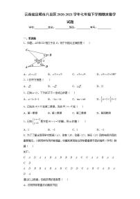 云南省昆明市八县区2020-2021学年七年级下学期期末数学试题(word版含答案)