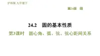 数学24.2.3 圆心角、弧、弦、弦心距之间的关系习题课件ppt