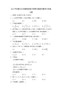 华师大版八年级上册11.1  平方根与立方根综合与测试课时作业