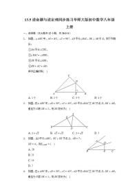 华师大版八年级上册13.5 逆命题与逆定理综合与测试精练