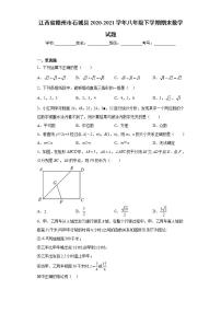 江西省赣州市石城县2020-2021学年八年级下学期期末数学试题(word版含答案)