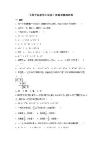 北师大版数学七年级上册期中模拟试卷五（含答案）