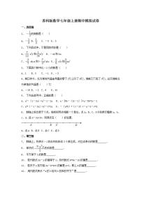 苏科版数学七年级上册期中模拟试卷10（含答案）