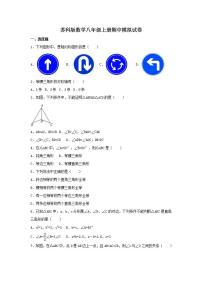 苏科版数学八年级上册期中模拟试卷05（含答案）