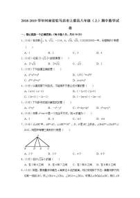 2018-2019学年河南省驻马店市上蔡县八年级（上）期中数学试卷