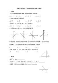 北师大版数学八年级上册期中复习试卷04（含答案）