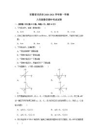 _安徽省安庆市2020-2021学年 八年级上学期期中考数学试卷 (word版含答案)