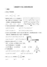 人教版数学八年级上册期末模拟试卷十五（含答案）