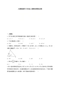 人教版数学八年级上册期末模拟试卷09（含答案）