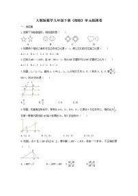 初中数学人教版九年级下册第二十七章 相似综合与测试课时练习