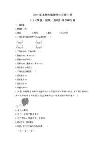 2021学年4.1 线段、射线、直线精品课堂检测