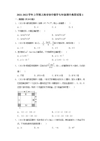 2021-2022学年上学期上海市初中数学七年级期中典型试卷1