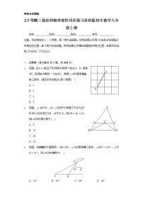 苏科版八年级上册2.5 等腰三角形的轴对称性优秀练习