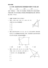 初中数学苏科版八年级上册1.2 全等三角形优秀精练