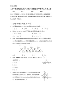 初中5.2 平面直角坐标系精品复习练习题