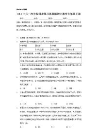 数学七年级下册10.1 二元一次方程精品同步达标检测题