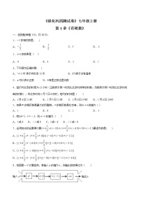 初中数学人教版七年级上册第一章 有理数综合与测试精练