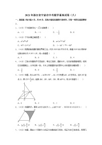 2021年浙江省宁波市中考数学甬真试卷（八） 解析版