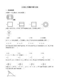 2021年四川省成都邛崃市九年级上学期数学期中试卷含答案