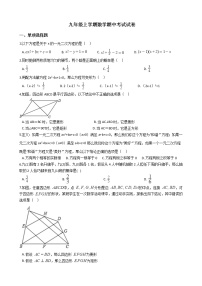 2021年陕西省宝鸡市九年级上学期数学期中考试试卷含答案