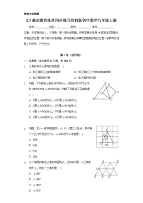 初中数学苏科版九年级上册2.3 确定圆的条件精品随堂练习题