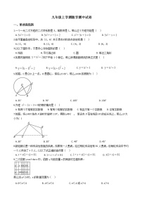 2021年福建省厦门市九年级上学期数学期中试卷含答案