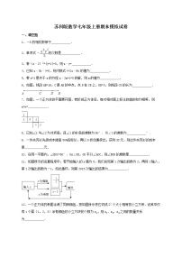 苏科版数学七年级上册期末模拟试卷七（含答案）