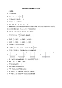 苏科版数学七年级上册期末复习试卷04（含答案）