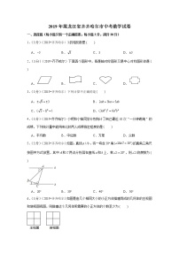 2019年黑龙江省齐齐哈尔市中考数学试卷+答案+解析