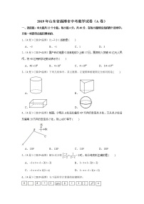 2019年山东省淄博市中考数学试卷（a卷）+答案+解析