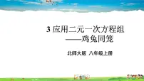 初中数学北师大版八年级上册3 应用二元一次方程组——鸡免同笼教学ppt课件