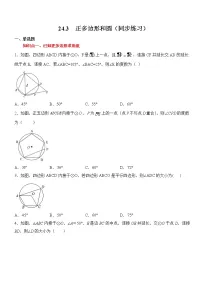 数学九年级上册第二十四章 圆24.3 正多边形和圆综合训练题