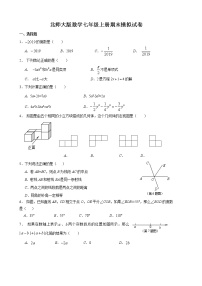 北师大版数学七年级上册期末模拟试卷一（含答案）