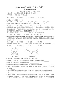 江苏省泰州市兴化市楚水初级中学2021_2022学年九年级上学期10月月考数学【试卷+答案】