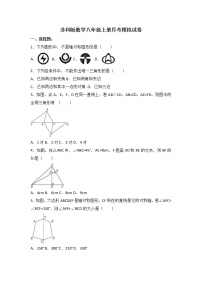 苏科版数学八年级上册月考模拟试卷十（含答案）